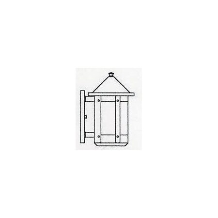 Arroyo Craftsman 7" berkeley wall sconce with roof BS-7RCS-P
